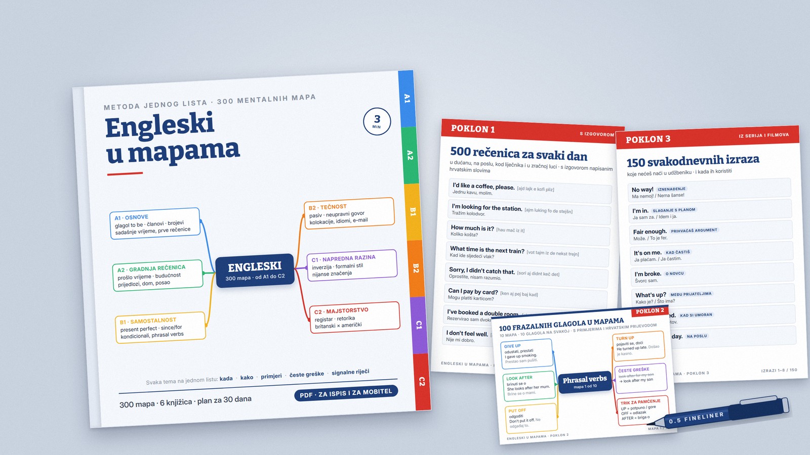 Engleski u mapama – paket s tri poklona